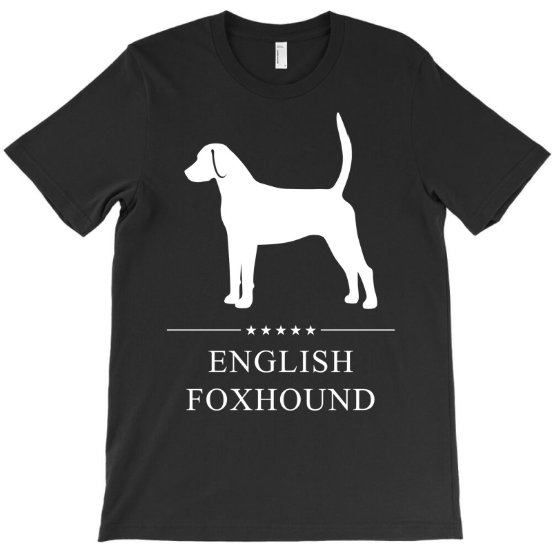 English Foxhound Dog White Silhouette Cute T-shirt | Artistshot