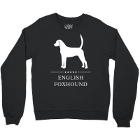 English Foxhound Dog White Silhouette Cute Crewneck Sweatshirt | Artistshot