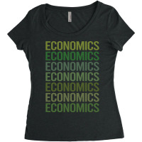 Green Text Economics Economy Economist Music Women's Triblend Scoop T-shirt | Artistshot