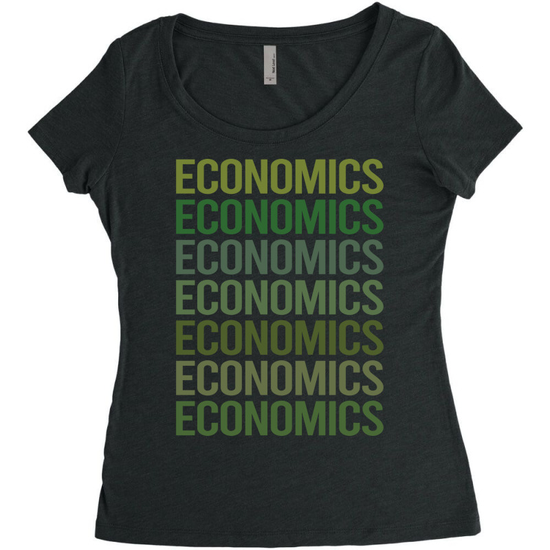 Green Text Economics Economy Economist Music Women's Triblend Scoop T-shirt by motlhbav | Artistshot