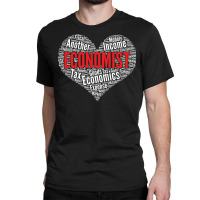 Math Economist Heart Shape Word Cloud Design Econo Classic T-shirt | Artistshot