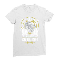 English Name T  In Case Of Emergency My Blood Type Ladies Fitted T-shirt | Artistshot