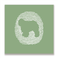 Dna Fingerprint Old English Sheepdog Stars Metal Print Square | Artistshot