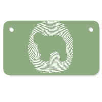 Dna Fingerprint Old English Sheepdog Stars Motorcycle License Plate | Artistshot