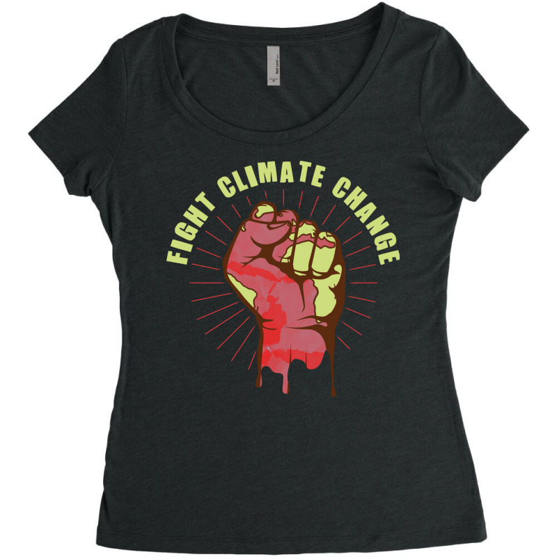 Fight Climate Change Earth Day Climate Change Nost Women's Triblend Scoop T-shirt by yustgumanaf | Artistshot