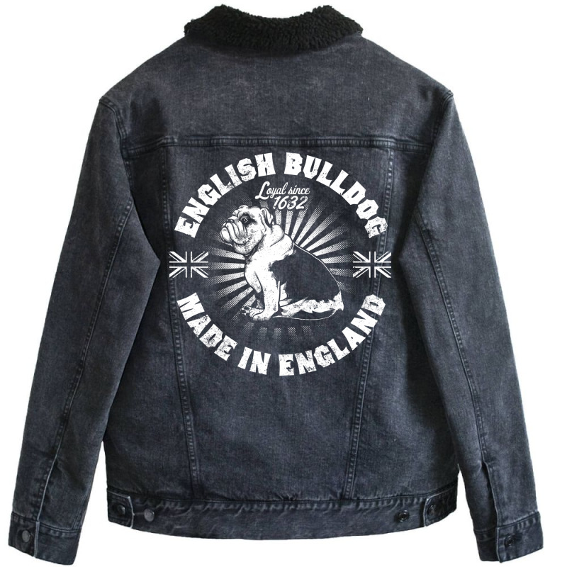 English Bulldog  Design Tumblr Unisex Sherpa-Lined Denim Jacket by texogeijnd | Artistshot