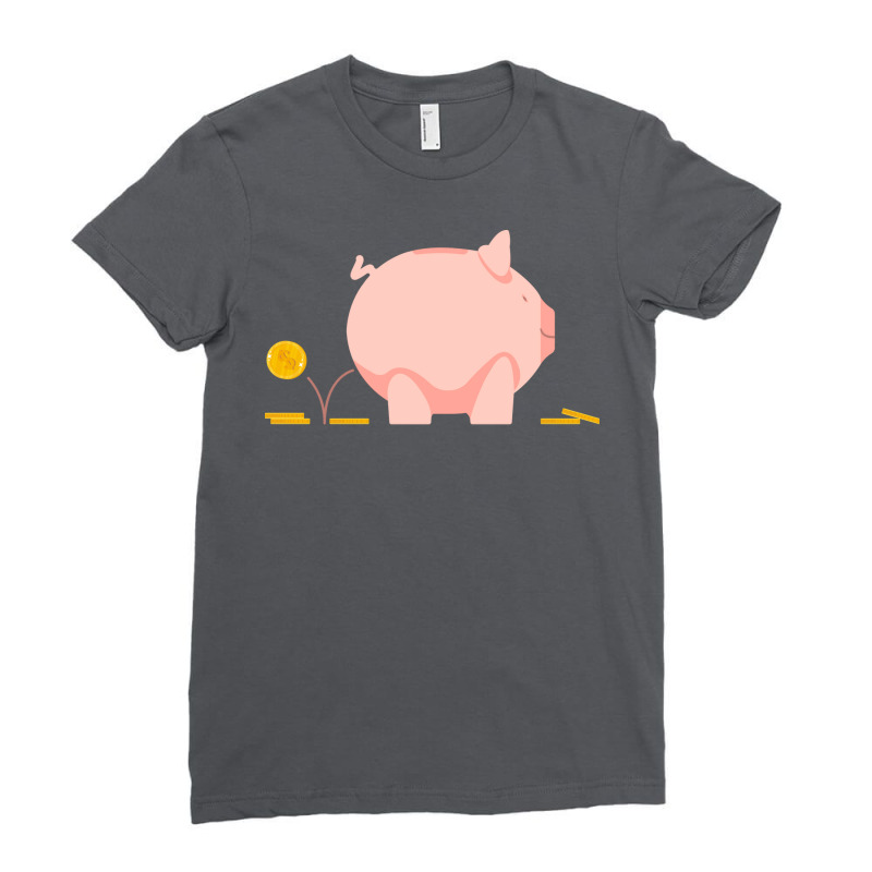 Piggy Bank Nature Ladies Fitted T-Shirt by enayasakatif | Artistshot