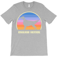 English Setter Vintage Sunset Dog Tumblr T-shirt | Artistshot