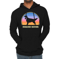 English Setter Vintage Sunset Dog Tumblr Lightweight Hoodie | Artistshot