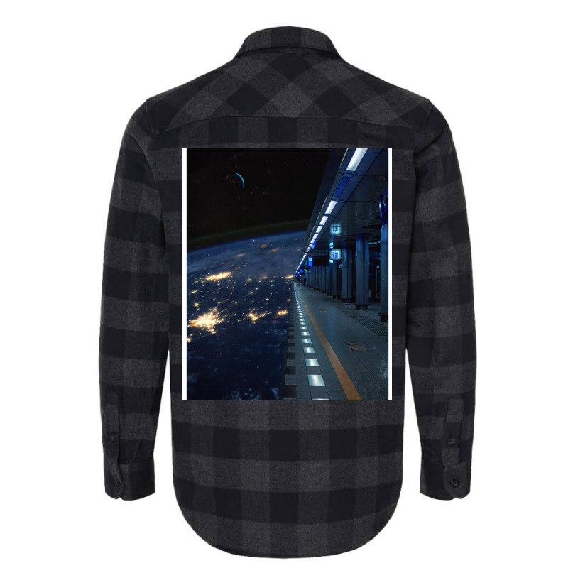 Space Station Cool Flannel Shirt | Artistshot