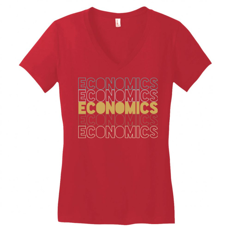 Economics Girl Travel Women's V-Neck T-Shirt by erinaedigler | Artistshot