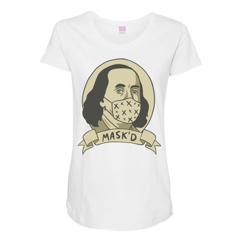 Ben Franklin With Face  Cute Maternity Scoop Neck T-shirt by terleytsaka6 | Artistshot