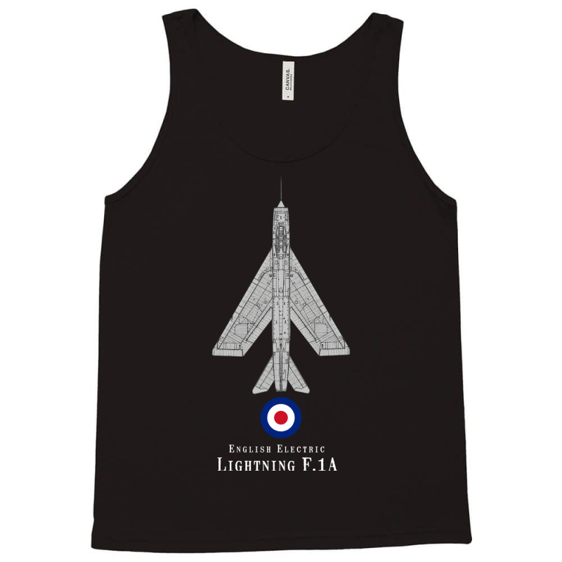 English Electric Lightning Jet Fighter Tech Drawin Tank Top | Artistshot