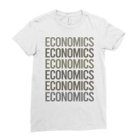 Gray Text Art Economics Economy Economist Stars Ladies Fitted T-shirt | Artistshot