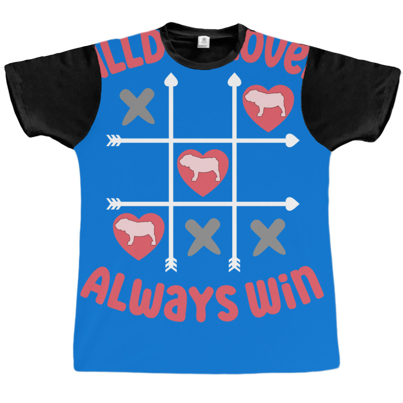 Bulldog Lovers Always Win Cute Graphic T-shirt | Artistshot