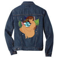 Brown Skinned Mother Earth Hipster Men Denim Jacket | Artistshot