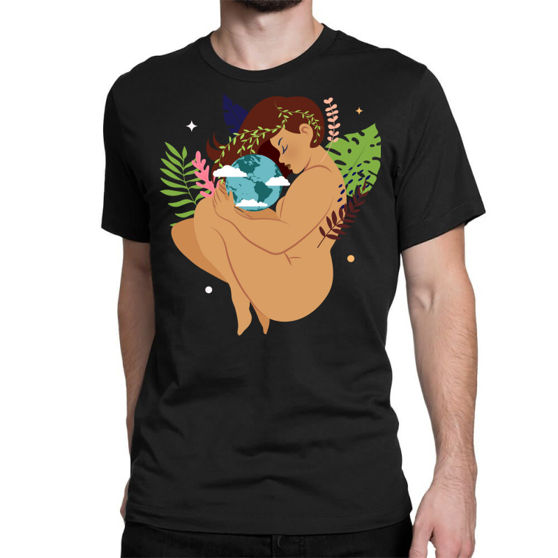 Brown Skinned Mother Earth Hipster Classic T-shirt | Artistshot