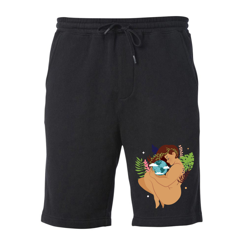 Brown Skinned Mother Earth Hipster Fleece Short | Artistshot