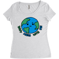 Dont Mess With Me Angry Earth Women's Triblend Scoop T-shirt | Artistshot