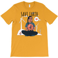 Save Earth Yellow T-shirt | Artistshot