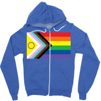 New 2021 Intersex Inclusive Progress Pride Flag Zipper Hoodie | Artistshot