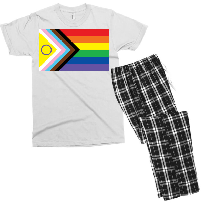 New 2021 Intersex Inclusive Progress Pride Flag Men's T-shirt Pajama Set by znaidiativot | Artistshot