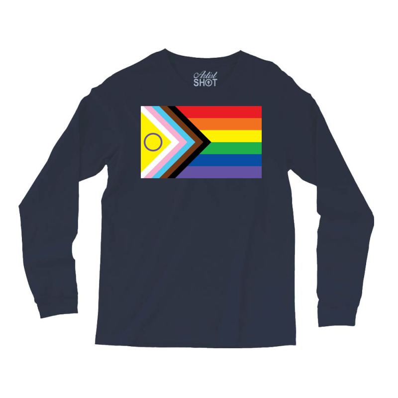 New 2021 Intersex Inclusive Progress Pride Flag Long Sleeve Shirts by znaidiativot | Artistshot