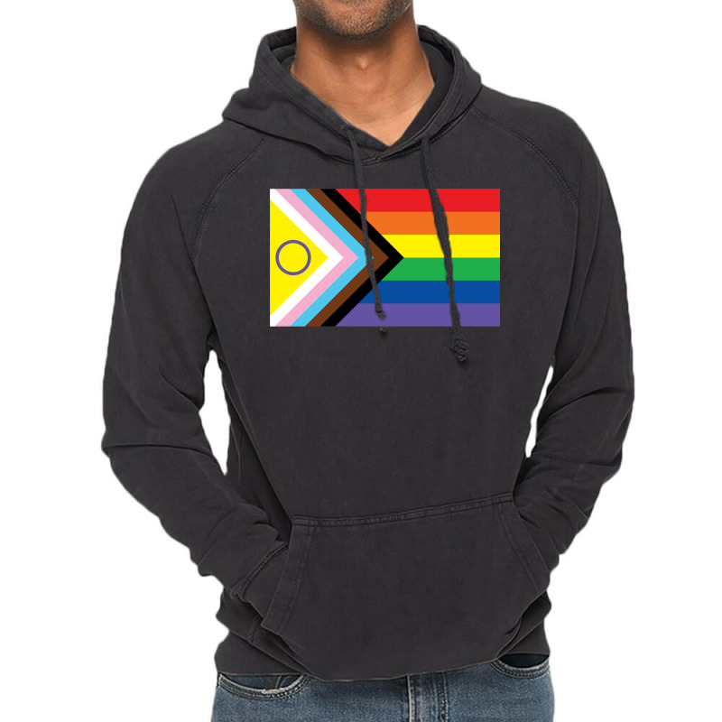 New 2021 Intersex Inclusive Progress Pride Flag Vintage Hoodie by znaidiativot | Artistshot