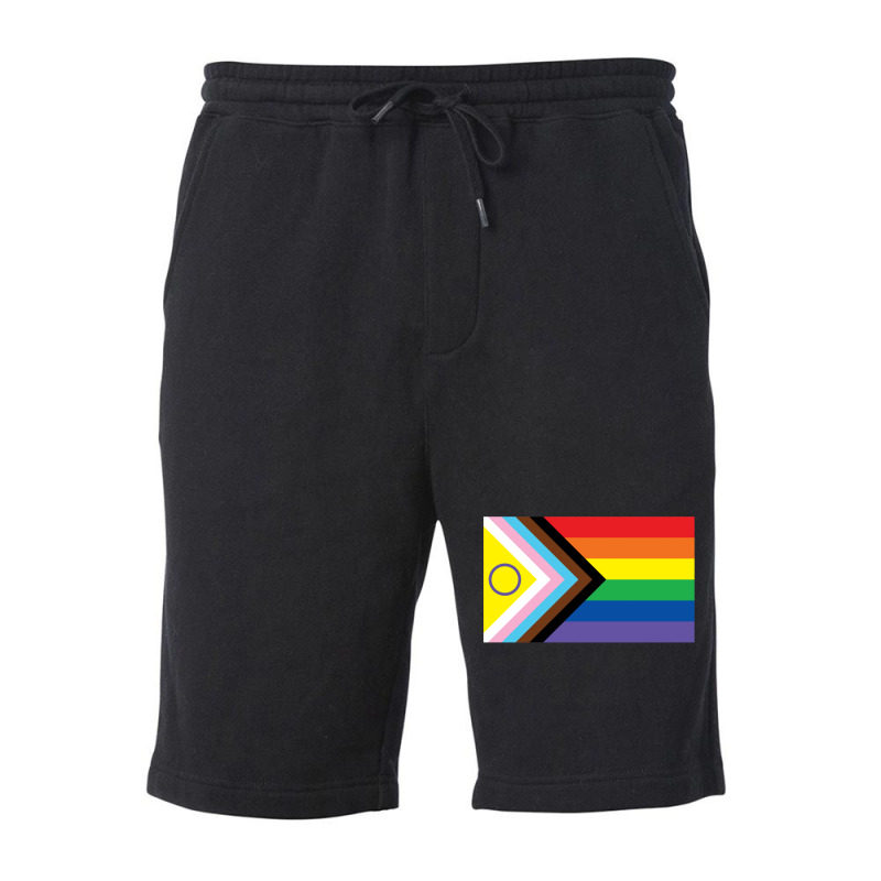 New 2021 Intersex Inclusive Progress Pride Flag Fleece Short by znaidiativot | Artistshot