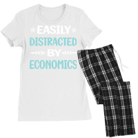 Funny Easily Distracted By Economics Economy Econo Women's Pajamas Set | Artistshot