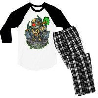 Earth Element Cartoon Cool Men's 3/4 Sleeve Pajama Set | Artistshot