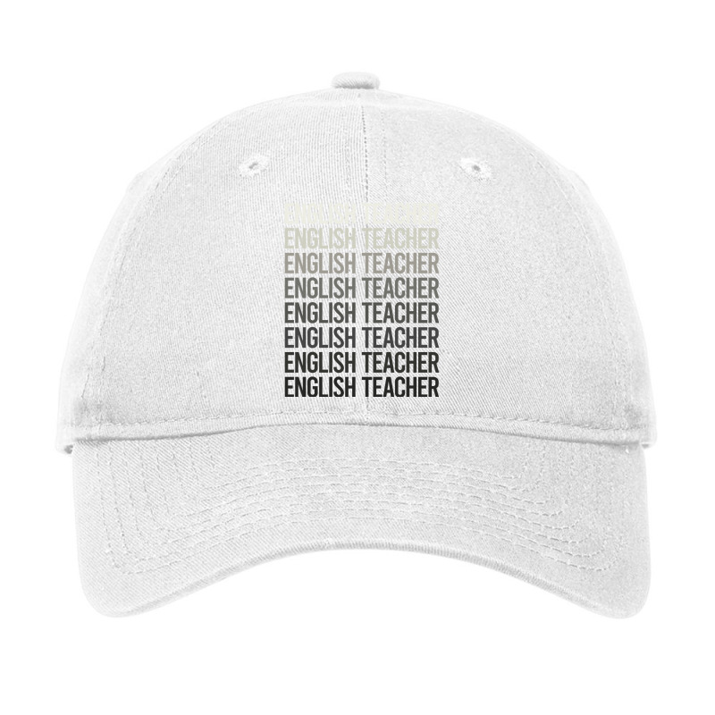 Gray Text English Teacher Adjustable Cap by ruazpaiou | Artistshot