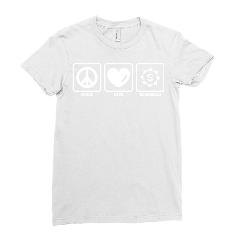 Peace Love Economics Summer Ladies Fitted T-Shirt by terleytsaka6 | Artistshot