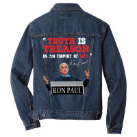 Ron Paul Truth Is Treason Yellow Men Denim Jacket | Artistshot