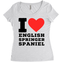 I Love English Springer Spaniel Nature Women's Triblend Scoop T-shirt | Artistshot