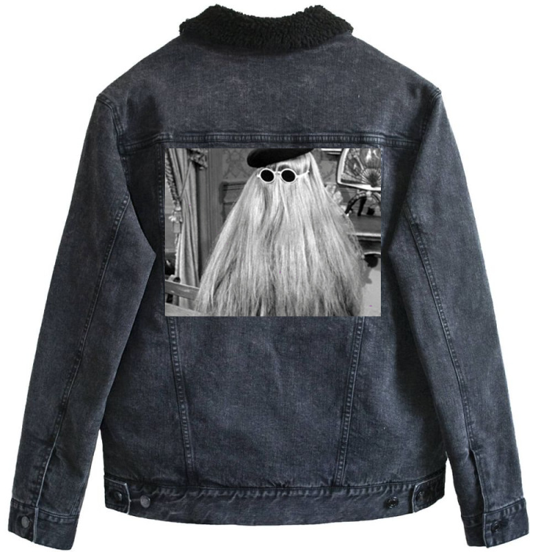 Cousin Itt Unisex Sherpa-Lined Denim Jacket by hafeesoesoeq | Artistshot