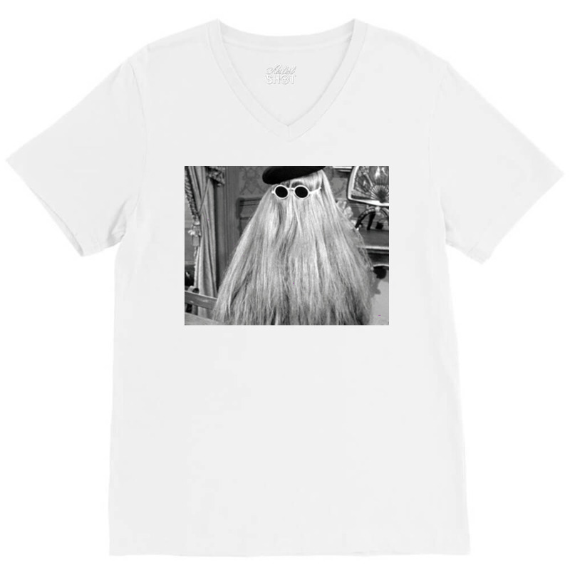 Cousin Itt V-Neck Tee by hafeesoesoeq | Artistshot