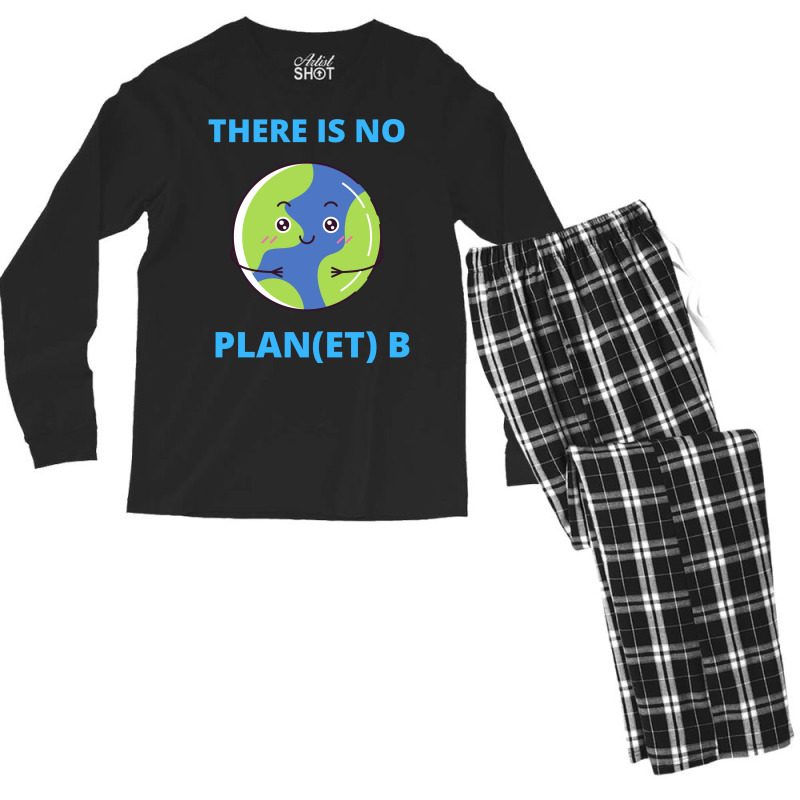 Earth There Is No Plan Et B Climate Protection Pla Men's Long Sleeve Pajama Set | Artistshot