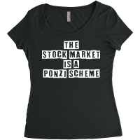 The Stock Market Is A Ponzi Scheme Retro Women's Triblend Scoop T-shirt | Artistshot