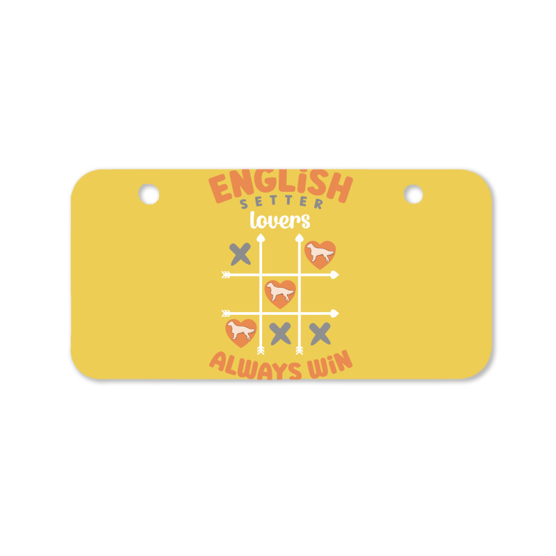 English Setter Lovers Always Win Yellow Bicycle License Plate | Artistshot