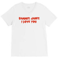 Dammit V-neck Tee | Artistshot