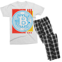 Bitcoin Abstract Music Men's T-shirt Pajama Set | Artistshot