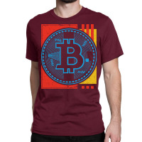 Bitcoin Abstract Music Classic T-shirt | Artistshot