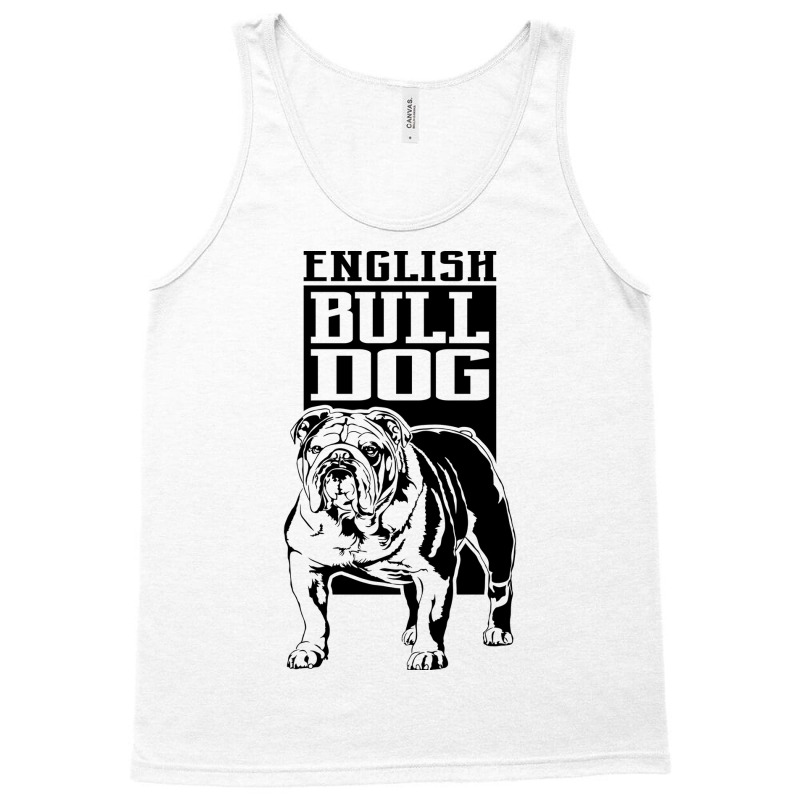 Funny Proud English Bulldog Dog Portrait Gift Vint Tank Top | Artistshot