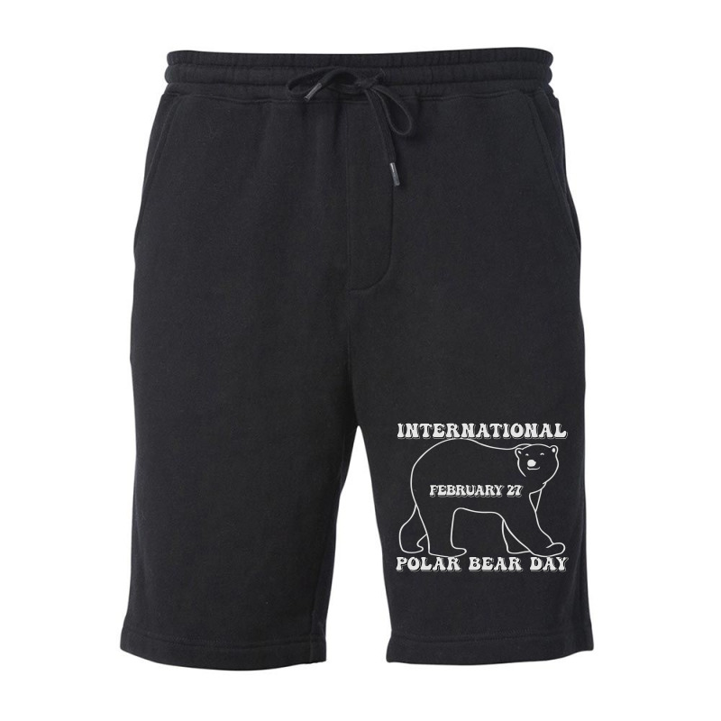 International Polar Bear Day Black And White Cool Fleece Short | Artistshot