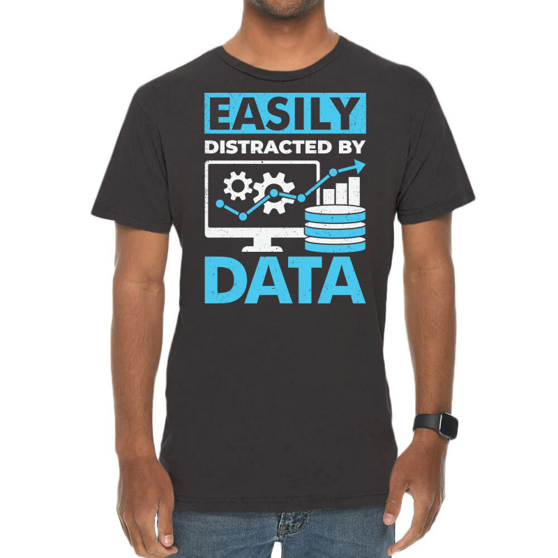 Easily Distracted By Data 70s Vintage T-Shirt by nsikekhizom | Artistshot