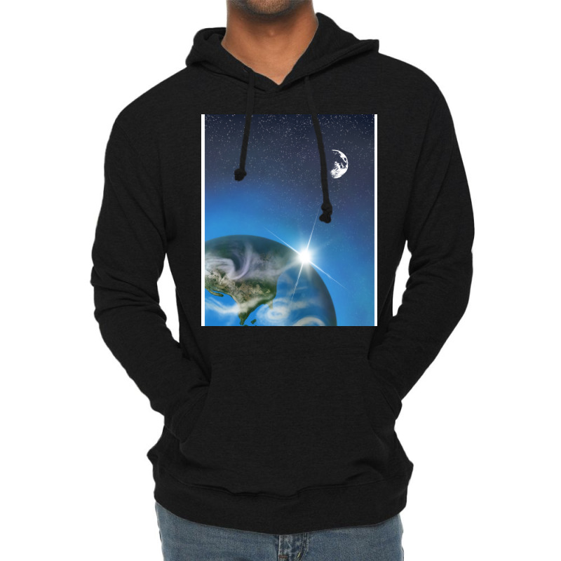 Planet Earth Travel Lightweight Hoodie by dergiakcjaj | Artistshot