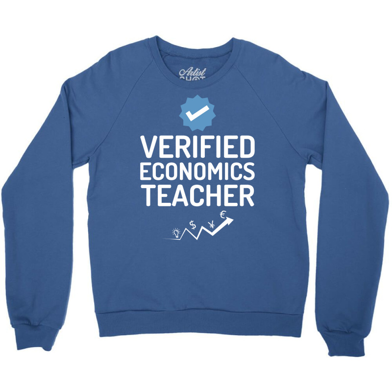 Verified Economics Teacher Music Crewneck Sweatshirt by kojekslagod | Artistshot