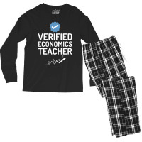 Verified Economics Teacher Music Men's Long Sleeve Pajama Set | Artistshot