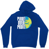 Planet Over Profit Earth Day Climate Change Green Unisex Hoodie | Artistshot